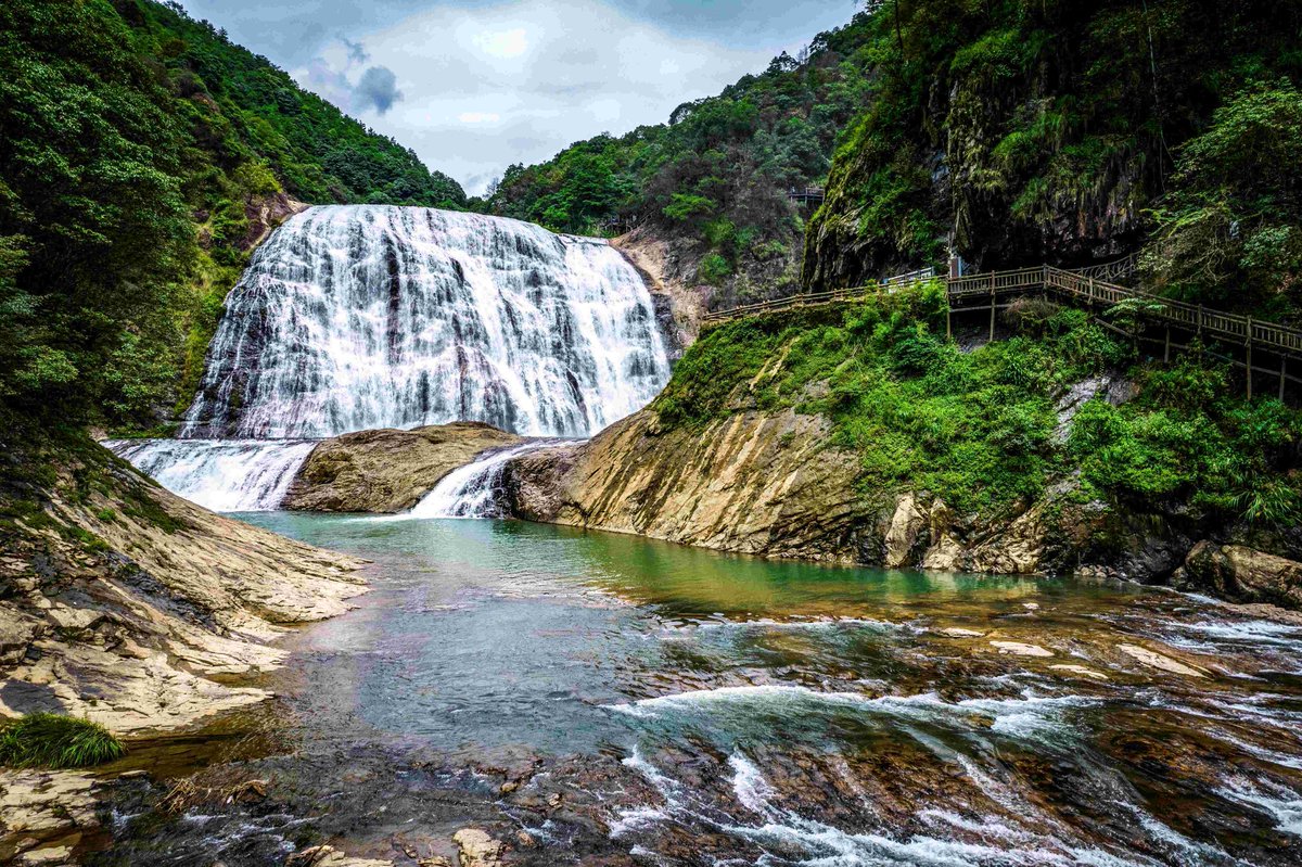 HolaFujian's tweet photo. Jiulongxi #Waterfall is located in the dangerous peak and gorge 13 kilometers southeast of #Zhouning county. The waterfall cascades over nine different levels and deep pools, dropping over 300 meters and traversing a 1000-meter canyon. It is known as the "Number one in #Fujian," "Rare in #China," and the "First Waterfall in East China." #Travel
Source:Zhouning country convergence media center
Photos by Li Hongyuan,Wei Sunliang