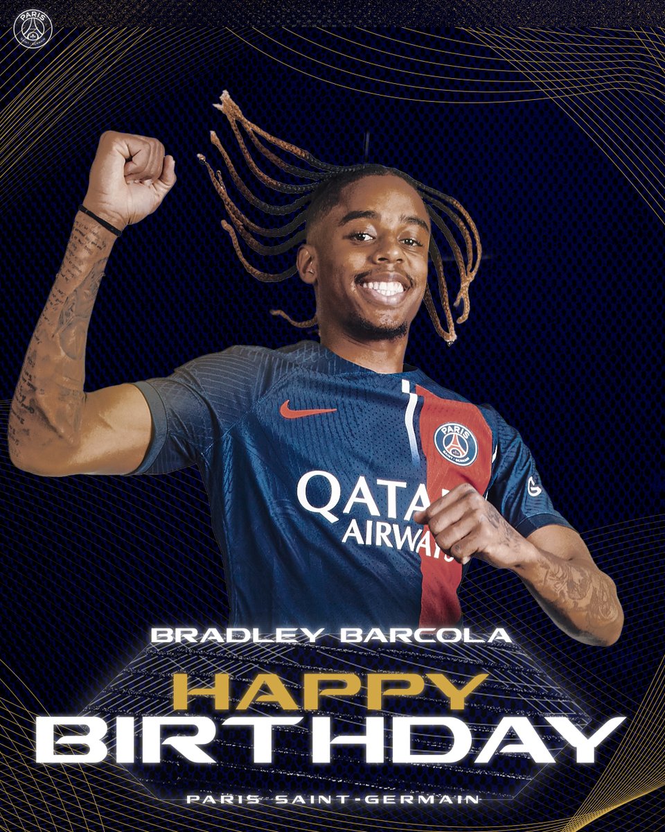 PSG_inside's tweet photo. 2️⃣1️⃣ 🎂

Joyeux anniversaire à notre nouvelle recrue 𝐁𝐫𝐚𝐝𝐥𝐞𝐲 𝐁𝐚𝐫𝐜𝐨𝐥𝐚 ! 🎉 https://t.co/bYkzBFKNAS