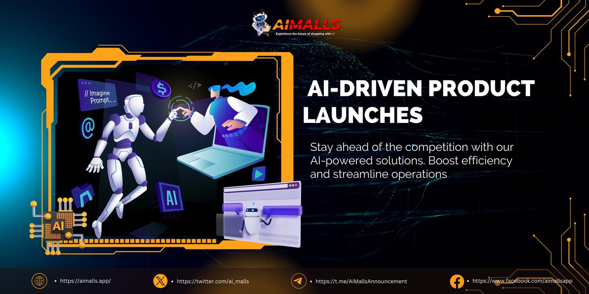 ai_malls's tweet photo. 🚀👑 Boost Your Product Launch with AiMalls!

Ready to take your product launch to the next level? With AiMalls' AI-driven strategies, sellers can connect with the perfect audience at the right moment, making your launch a roaring success. 🎉

Don't miss out on the chance to make a splash in the market. Join AiMalls today and let AI supercharge your product launches! 💥📣 

#AiMalls #AIT #AiMallsInnovation #Blockchain #Ecommerce #AI #Platform #Store #App