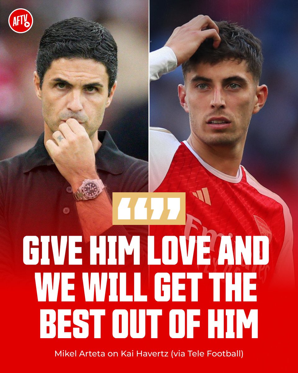 AFTVMedia's tweet photo. Do you think Mikel Arteta will start Kai Havertz against Manchester United? 💬

#AFC #Arsenal https://t.co/NmUy5bZJ46