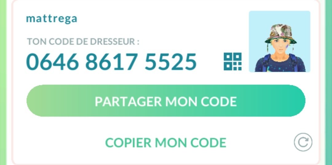 Add me #PokemonGOfriends
#PokemonGOfriends #shinypokemongo #PokemonGOCommunityDay
#pokemongopromocode #pokemongofriendcode #pokemongoBuddy #GOBattle
#GOsnapshot #pokemongo Let's be friends in Pokémon GO! My Trainer Code is : 0646 8617 5525