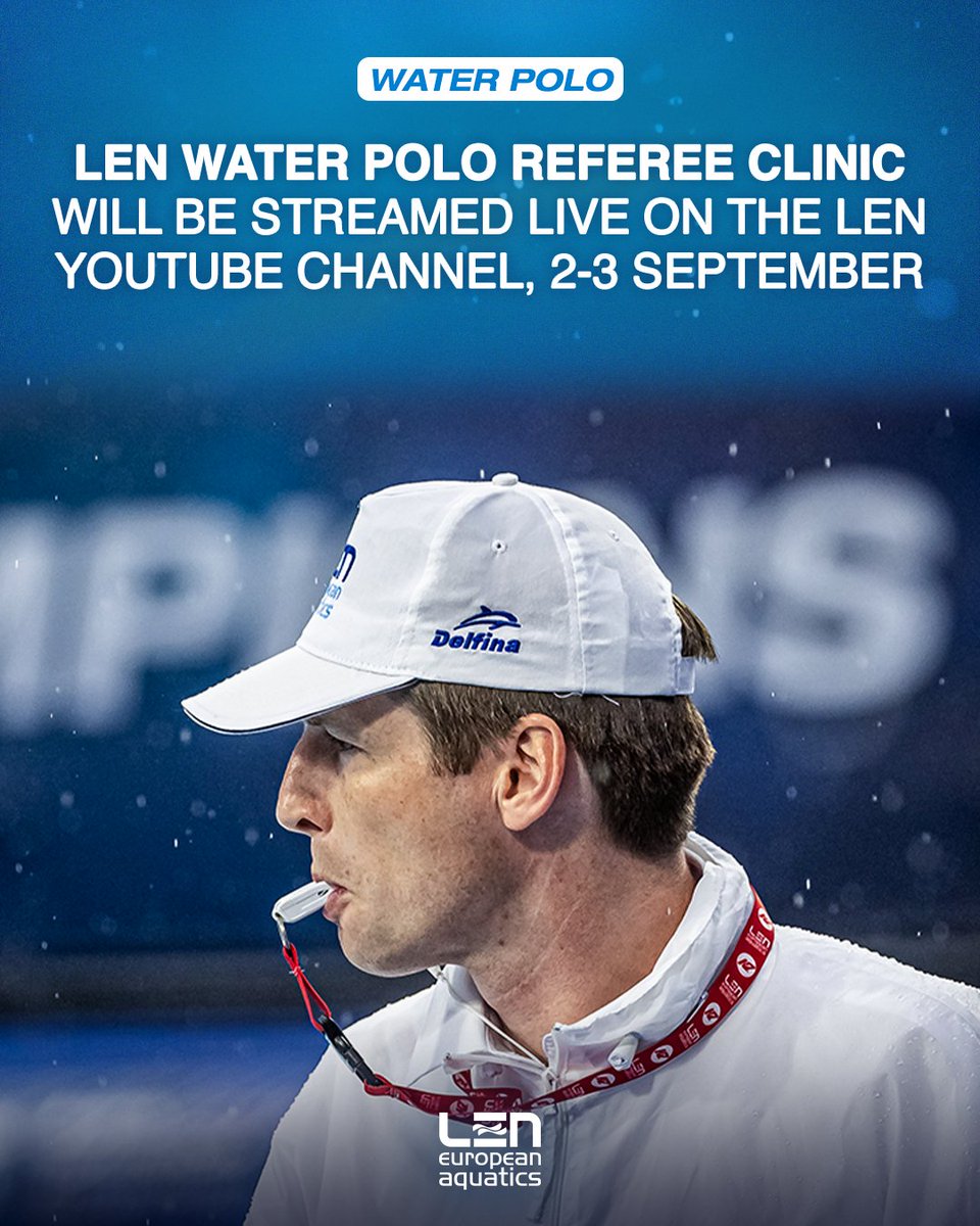 EuroAquatics's tweet photo. 🤽 LEN is pleased to announce that this week's LEN #WaterPolo Coaching Clinic in Barcelona will be streamed 𝗟𝗜𝗩𝗘 on the LEN YouTube Channel from 10am CEST, September 2.

Click the link to follow the clinic now ▶️ https://t.co/15xYUojgv8 https://t.co/adDHu8GxcI
