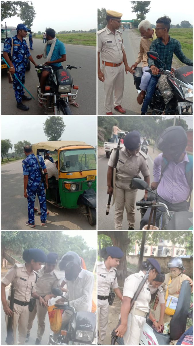 GAYAPOLICEBIHAR's tweet photo. वरीय पुलिस अधीक्षक, गया के निर्देशन में सभी थाना/ओ0पी0 द्वारा वाहन चेकिंग करते हुए।
गया पुलिस आपकी सेवा में सदैव तत्पर।
@bihar_police
@IPRD_Bihar
@thegreatkbc
#gayapolice
#gaya_police_at_your_service
#HainTaiyaarHum
#gaya
#fallowtrafficrule https://t.co/C83ba3tFvk