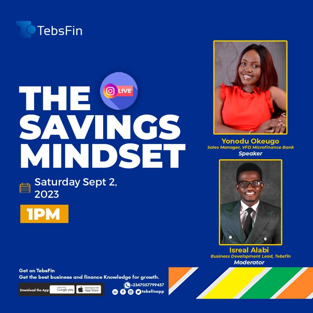 tebsfinapp's tweet photo. Today is the D-Day!

Our Speaker @yonodu and moderator Isreal Alabi  are ready 

1:00 pm is the time. See you there!
 #savings #tebsfinapp #tebsfin https://t.co/tlHirOWph6