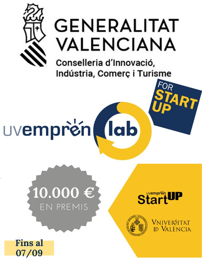 murfhoeth's tweet photo. 🔜💡El vicerectorat d’Innovació i Transferència de la @UV_EG convoca #UVemprénLAB #4StartUP,un concurs d'emprenedoria per a desenvolupar les idees de negoci de l'estudiantat @UV_EG dotat amb 1️⃣0️⃣0️⃣0️⃣0️⃣ € en ajudes i el patrocini de la @GVAinnovacion #5UCV
https://t.co/dePqOUqihG https://t.co/PiyoqO3mzM