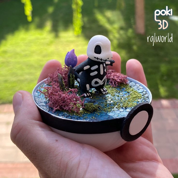 poki3D's tweet photo. 🎃Pokéball Halloween: Charmander modelo 1👻

Segundo modelo de Halloween, esta vez con un Charmander esqueleto con un fuego fatuo en la cola

⚪️ 8 cm de diámetro, impresa en resina y pintada a mano @rqlworld 

📩 Si te gusta, pide la tuya por MD! https://t.co/Ss1srR1tgn