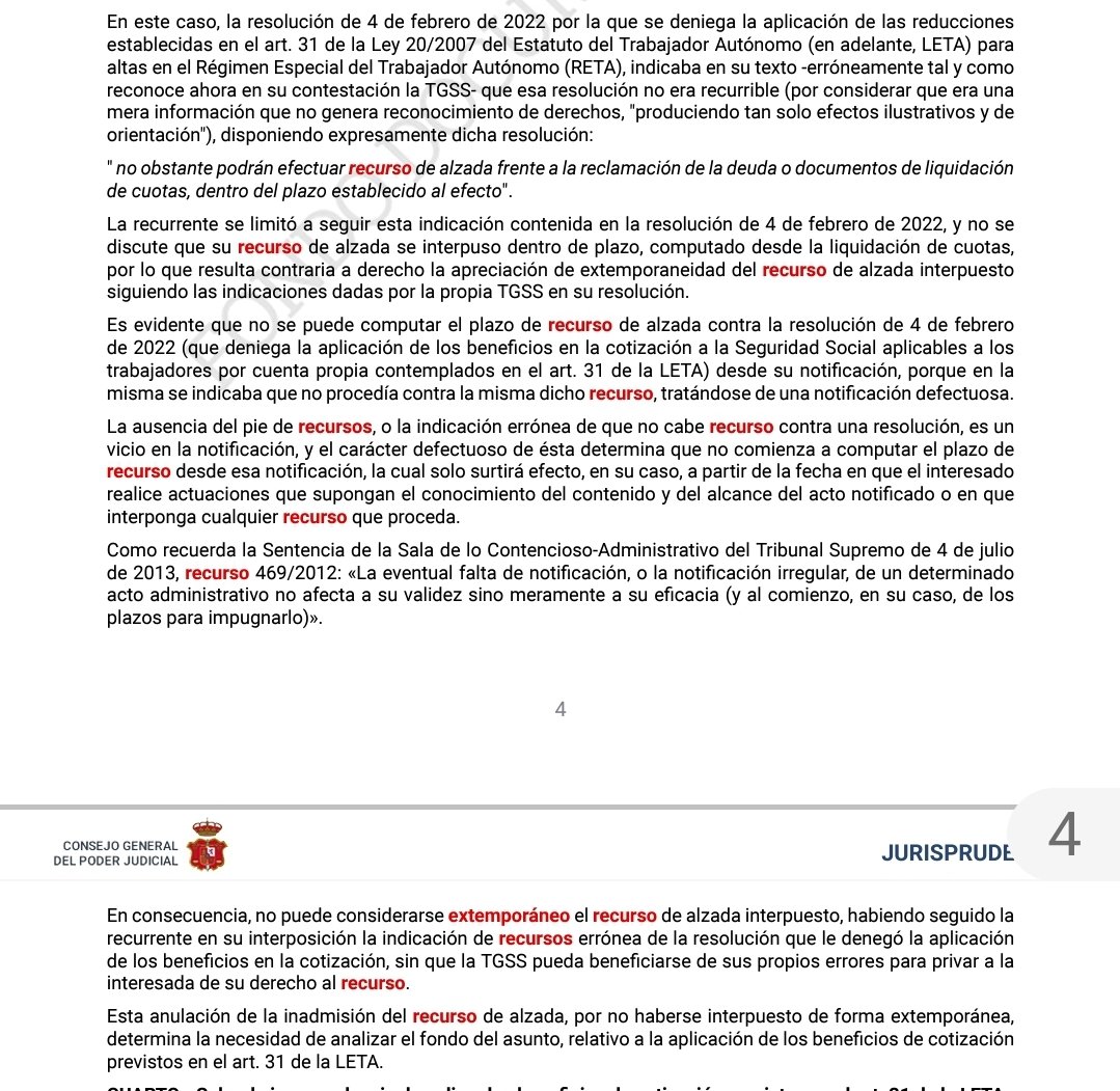 diegogomabogado's tweet photo. ROJ: STSJ GAL 5307/2023 La errónea indicación de recursos en la resolución administrativa notificada no puede favorecer a la Administración que la causa Estima parcialmente por indebida inadmisión del recurso de alzada 
https://t.co/TmGNrnkhCq https://t.co/e6GyoW9mAI