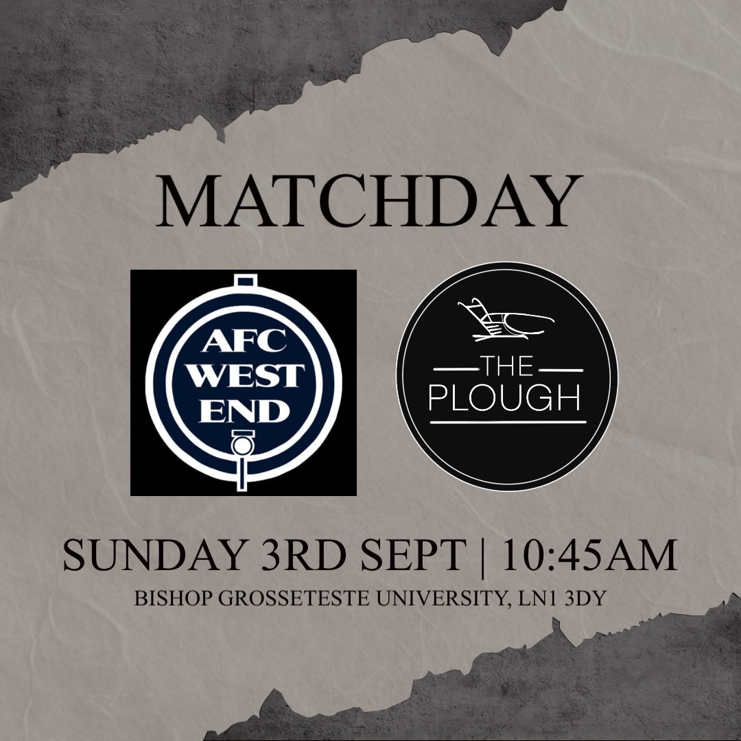 🚨 24 HOURS TILL MATCHDAY! 🚨

We kick off our inaugural season with a league game against AFC West End. Come and show your support for the boys. UTP 🩶🖤

🆚 <a href="/AFCWestEnd/">AFC West End</a> 
⏰ Sunday 3rd September 10:45 KO
📍 Bishop Grosseteste University, Longdales Road, Lincoln, LN1 3DY