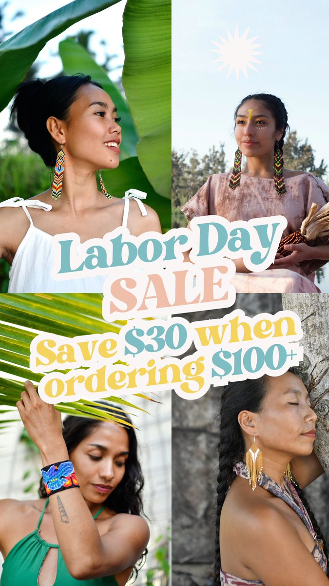 Labor Day promotion!✨ Starting today September 1st until September 6th. Spend $100+ and instantly get $30 off.🐒 No code needed :) Thank you and enjoy!😍 mothersierra.com