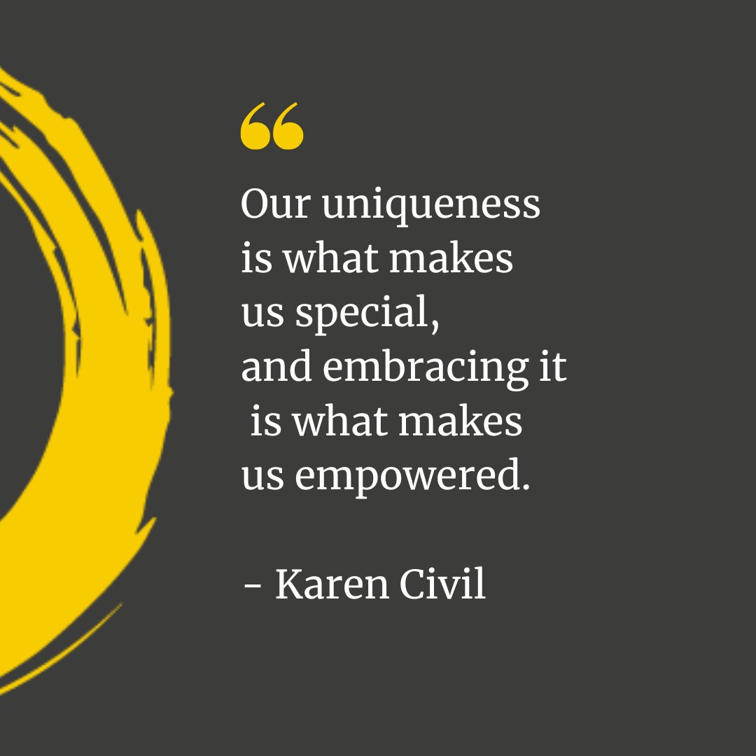 FaceEqualityInt's tweet photo. "Our uniqueness is what makes us special, and embracing it is what makes us empowered." - Karen Civil

#FaceEquality #QuoteOfTheDay https://t.co/suu6E6Su0B