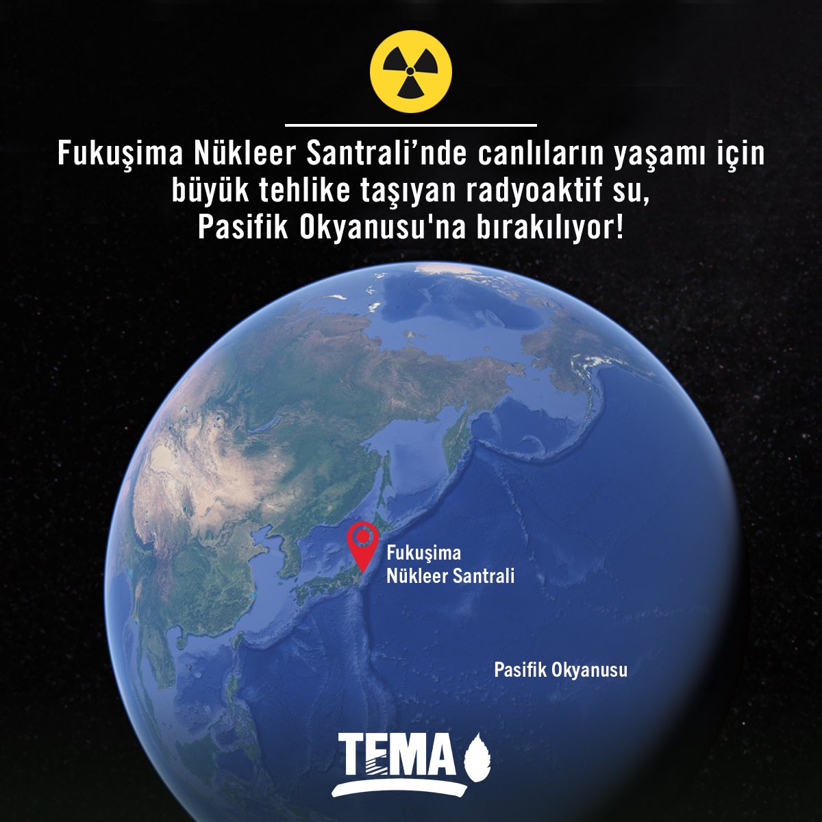 Nükleer, dünyamızı ve içerisinde yaşayan tüm canlıların yaşamını tehdit ediyor!

❗Fukuşima Nükleer Santrali’nde, 10 yılı aşkın süredir depolanan 500 olimpik yüzme havuzunu doldurabilecek miktardaki radyoaktif suyun, Pasifik Okyanusu’na bırakılma kararı alınmıştı.

❗24