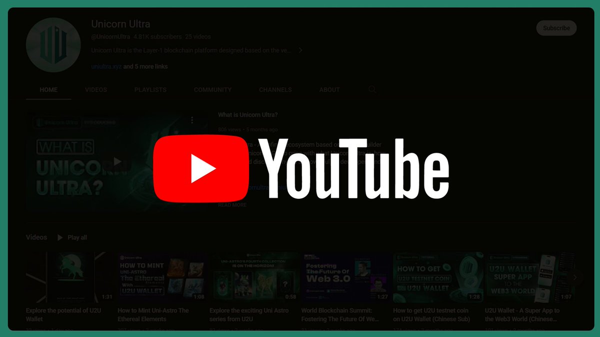 u2u_xyz's tweet photo. Do you already follow us on #YouTube? ๐
There you may find videos on different topics and learn more details about the first #U2U ๐
See you there ๐
https://t.co/0hGDaQFZdX
#U2U #U2Uchain #venturebuilder #Hashgraph #blockchainenterprise #NebulasTestnet https://t.co/1u3yECMxFs