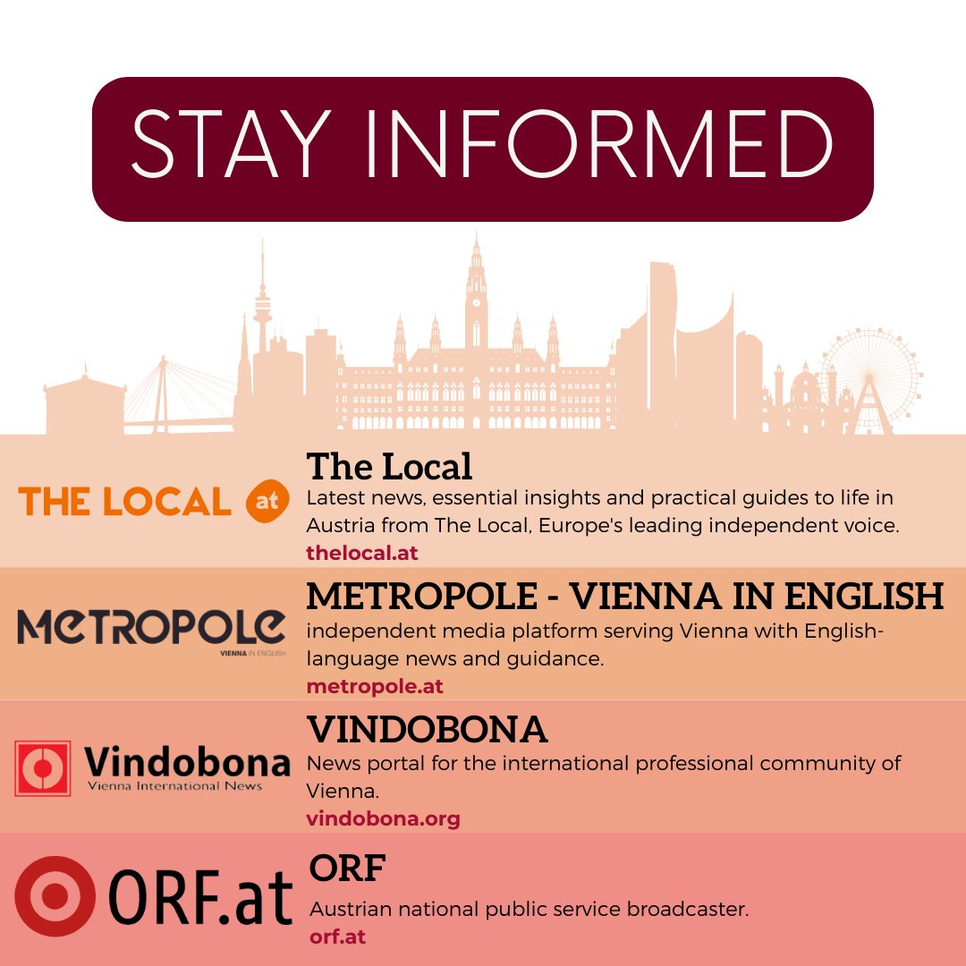 DA_vienna's tweet photo. πWe are more than excited to welcome our first-year students to our campus very soon! With these newcomer tips we want to help you settle down and find your way around #Vienna. #WelcomeToVienna #NewcomerTips #ExploreVienna
πhttps://t.co/VushMJoiJE https://t.co/PuiYeXudwr