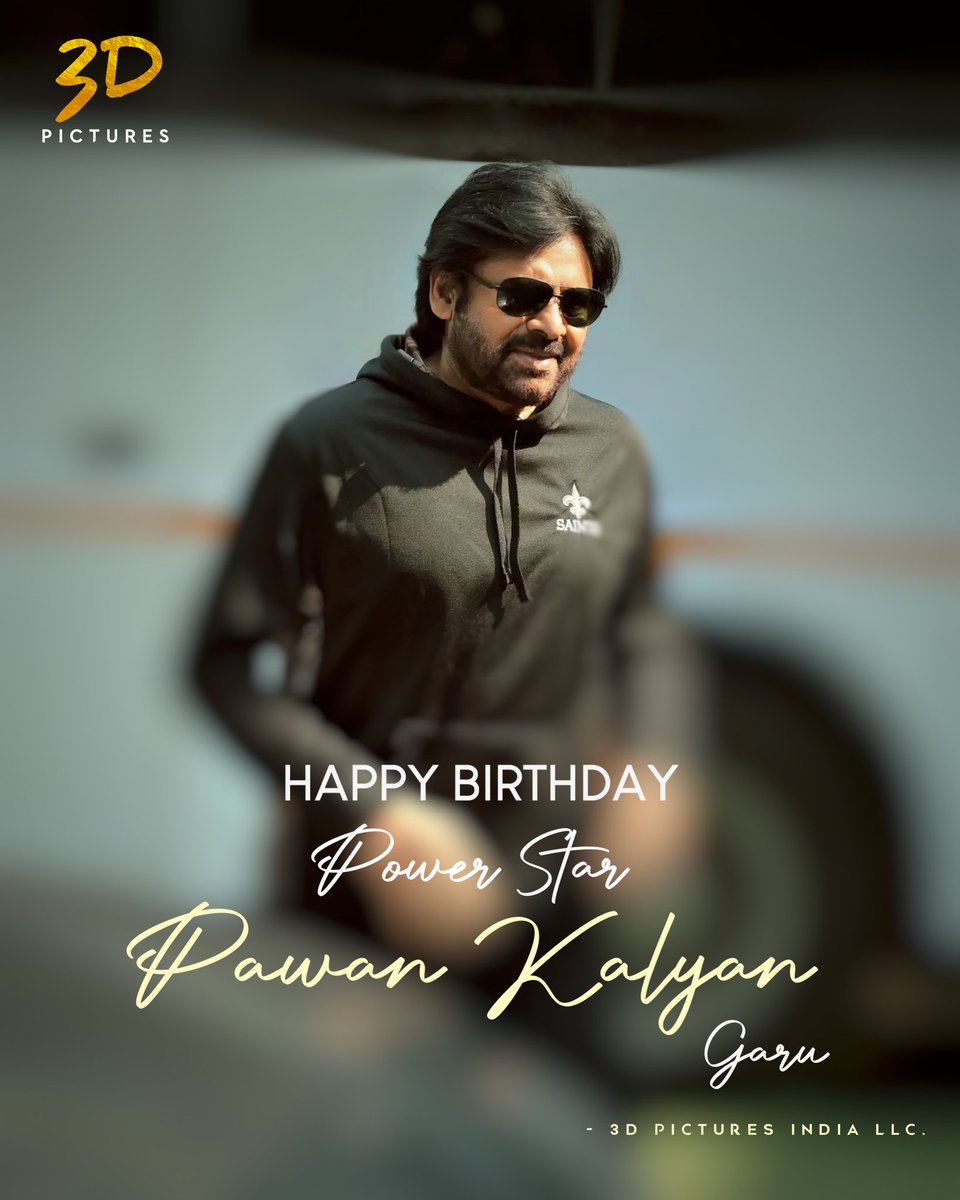 3DPicturesOffl's tweet photo. Happy birthday to dear power star @PawanKalyan garu ,
who has many remarkable qualities, where having a great sense of leadership
is just one of them!

- 3D Pictures India LLC. Team 

#HappyBirthdayPowerStar #PawanKalyan #JanaSenani #OGGlimpse #OGTeaser https://t.co/E1jUIZRzoC