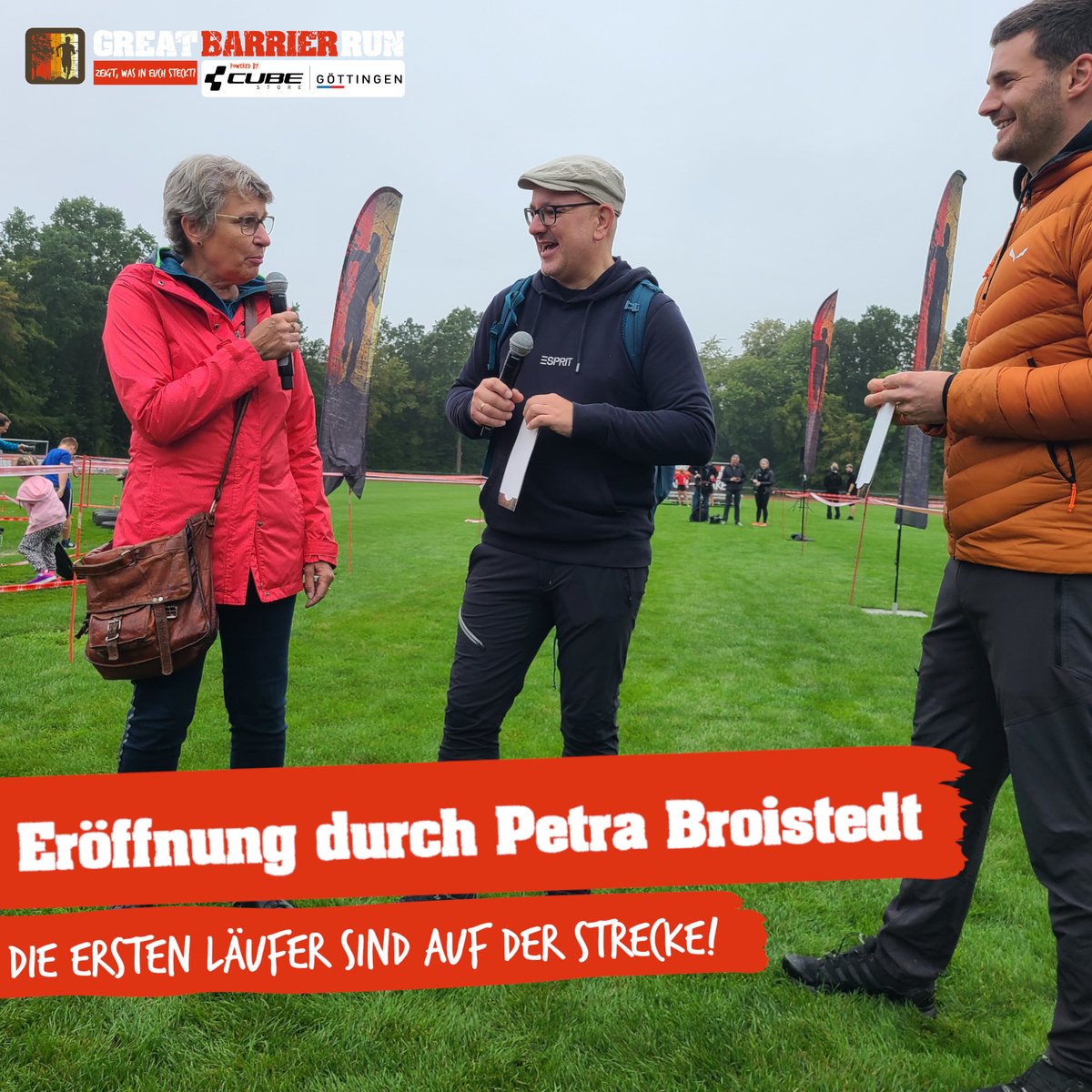 Der Great Barrier Run 2023 wurde soeben durch Bürgermeisterin Petra Broistedt eröffnet.
Zugleich sind nun auch die ersten von euch auf der Strecke und das Spektakel kann beginnen! 🥳 🔥
Lasst uns diesen Tag gemeinsam zu einem Unvergesslichen machen. 😊