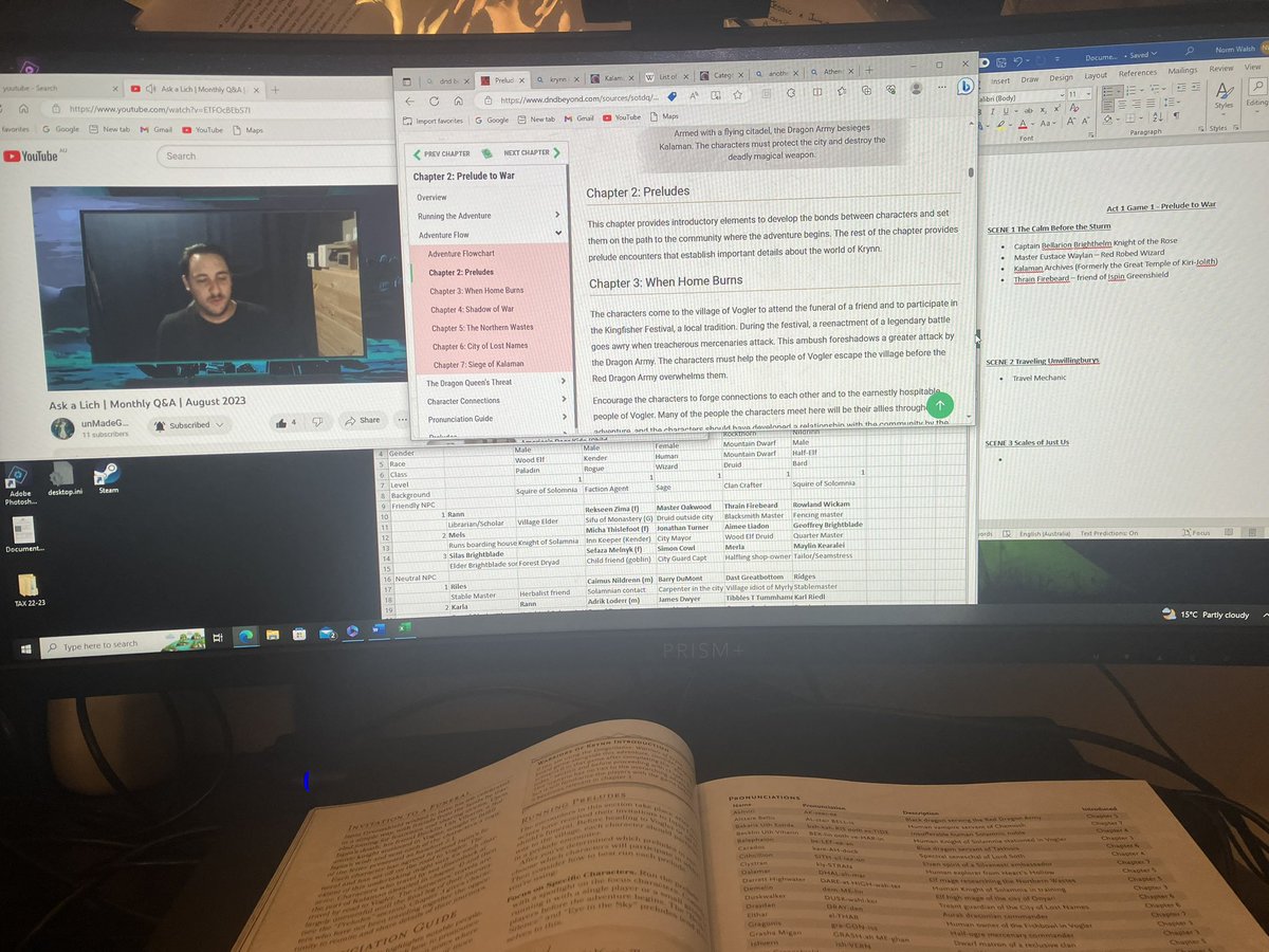 Snow_Dogs's tweet photo. Doing some prep for a new DragonLance campaign using some new tips I picked up from @unMadeGaming and the Ask A Lich YouTube videos https://t.co/iOREMrpYJs