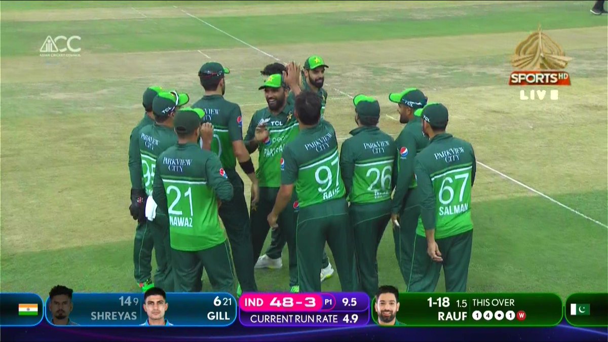 grassrootscric's tweet photo. Haris Rauf removes Shreyas Iyer! A short ball and Fakhar Zaman takes a good catch! 🔥

#PAKvIND | #AsiaCup2023 https://t.co/IBFxHUkcCY