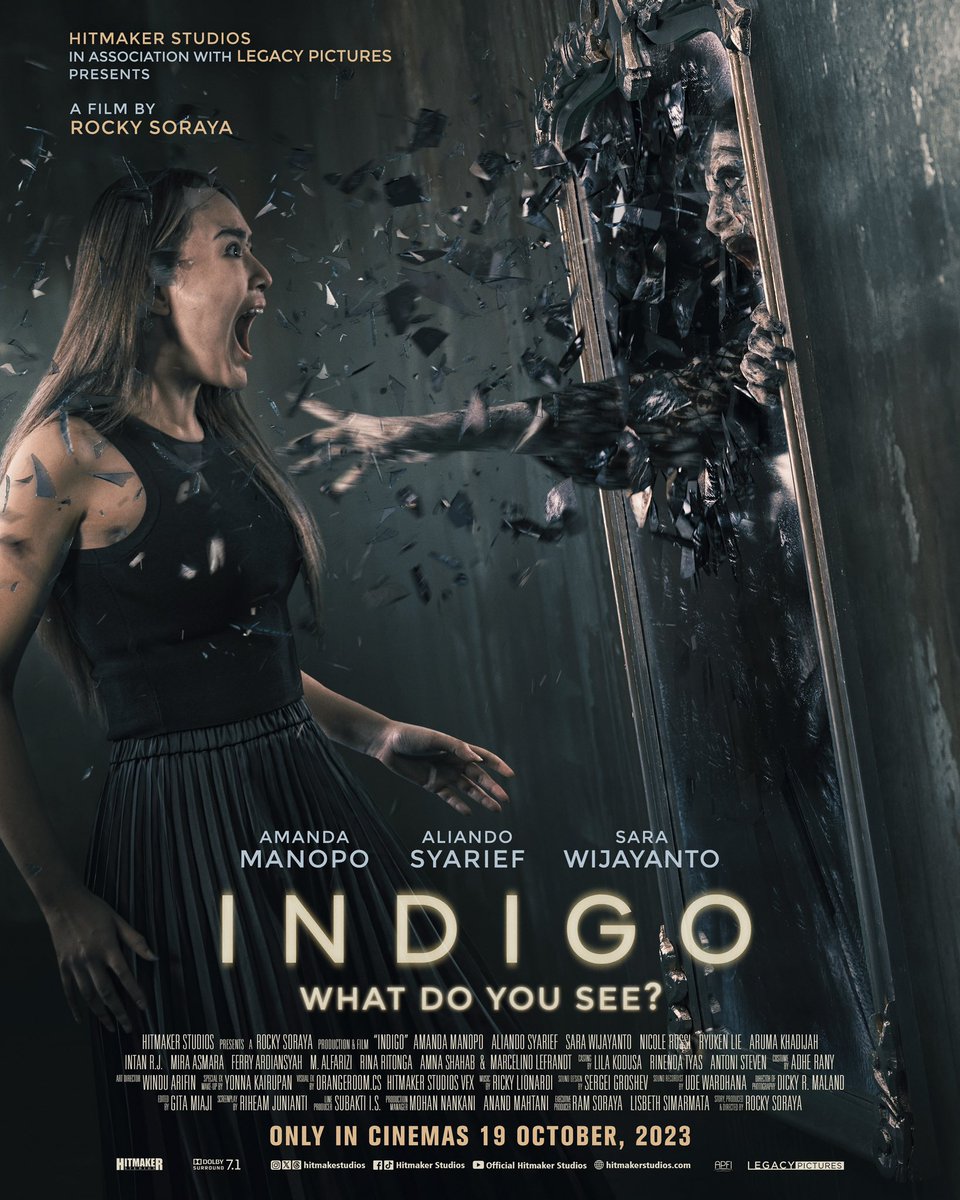 “Kita yang indigo ini seperti magnet untuk mereka tak terlihat.
Apa yang ada pada diri kita seperti mengundang mereka untuk datang”.

Hitmaker Studios dan Legacy Pictures mempersembahkan Official Poster Indigo.
  
Indigo segera tayang di bioskop 19 Oktober 2023!

#FilmIndigo