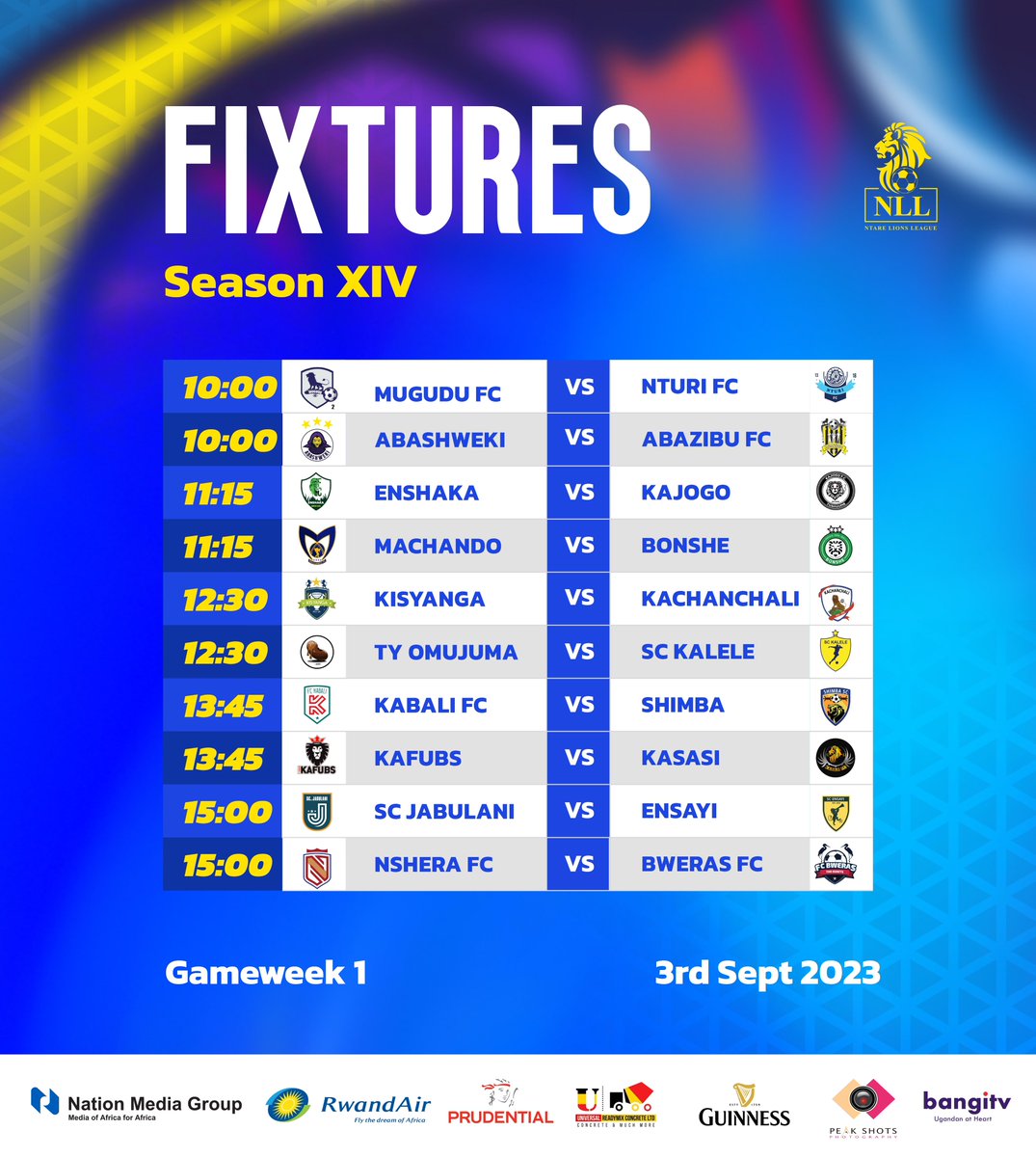 This season’s opening game week features a repeat of last season’s mouthwatering final between <a href="/omujuma/">NLL Sn15 Champions</a> and <a href="/sc_kalele/">Sui Generis ⭐️</a> 
 
#NLLXIV #Road2Kigali