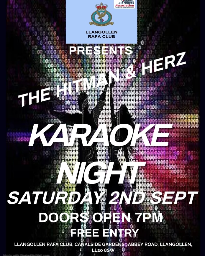 Saturday night is Karaoke Night with The Hitman & Herz  from 7pm👍

All welcome, free entry, come and show us your vocal talents 😁🎤🍻

#llangollen #llangollenwales #llangollencanal #denbighshire