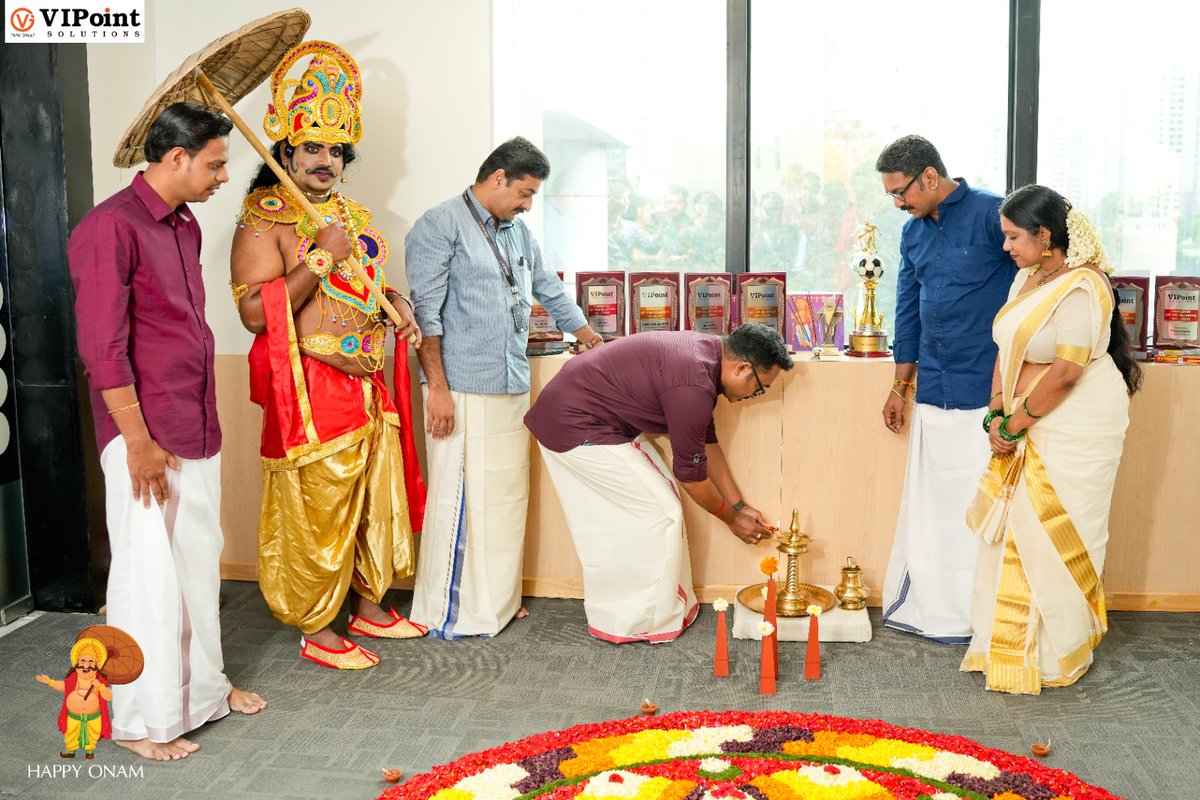 kerala_it's tweet image. At Infopark Kochi, #VIPointSolutions celebrated Onam with vibrant festivities, embracing cherished traditions and fostering unity within their dynamic community. It was a heartwarming celebration that blended rich flavors and infectious laughter. 

#KeralaIT #InfoparkKochi