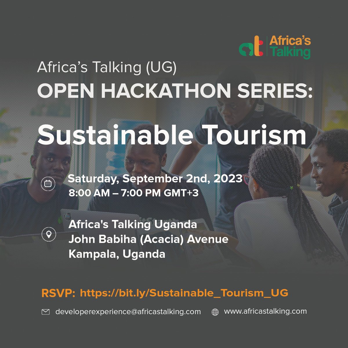 BryanGagz's tweet photo. 🌍 Exciting news from Uganda! Join me at the Africa's Talking Sustainable Tourism Hackathon, where tech meets responsible travel. Let's empower communities, preserve culture, &amp; raise awareness. 🌿🌄🏞️ #SustainableTourism #HackathonUG 
#WeLoveNerds
#BuildWithAT
#ATHackathon https://t.co/CUhkZ7dZRm