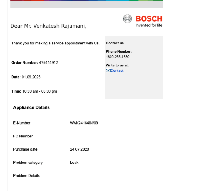 AtVenk's tweet photo. @boschindia  joined the category of worst customer service. Booked Washing Machine Service and poor and irresponsible customer support.
Despite paying for Annual Maintanence cost! https://t.co/Tdsxx605Ne