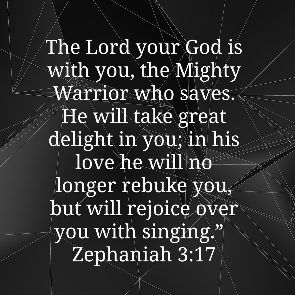 kubechii's tweet photo. The Lord your God is with you, the Mighty Warrior who saves. He will take great delight in you; in his love he will no longer rebuke you, but will rejoice over you with singing.”
Zephaniah 3:17 NIV

https://t.co/VOgPeWXlgU https://t.co/A621WBzswd