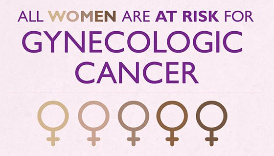 Gynaecological Cancer Awareness Month! All women are at risk for Gynaecological Cancer! 
Let’s use this month to raise awareness about all 5 Gynaecological cancers: #womb #ovarian #cervical #vaginal #vulval 
Please RT