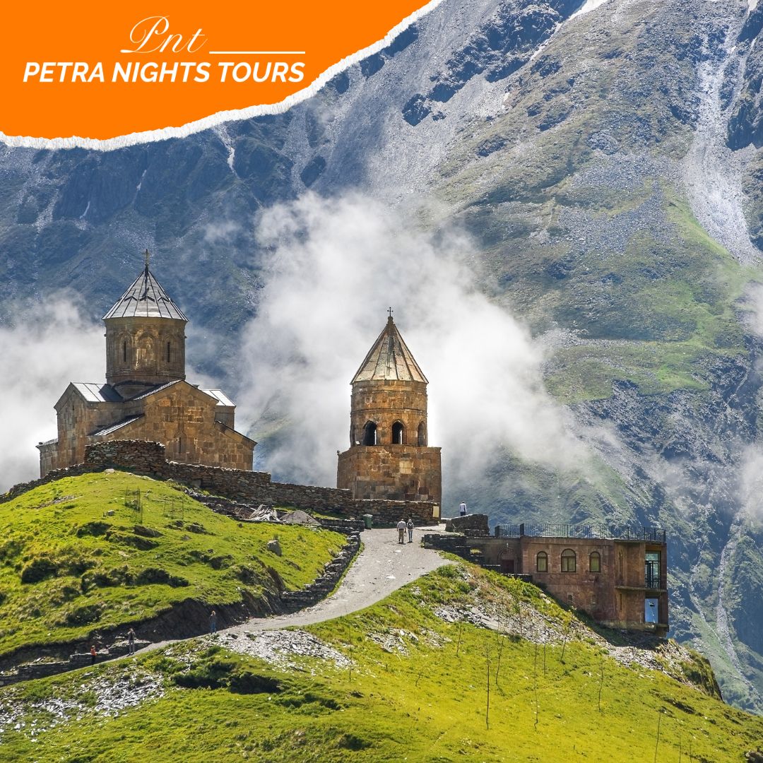 PetraNightsTour's tweet image. Elevate Your Spirit at Gergeti Trinity Church 🏞️⛪ Perched like a guardian angel against the dramatic backdrop of the Caucasus Mountains, Gergeti Trinity Church is a spiritual oasis.🌄🙏 #GergetiTrinityChurch #GeorgiaExploration #SacredMountainRetreat #TravelWithPurpose