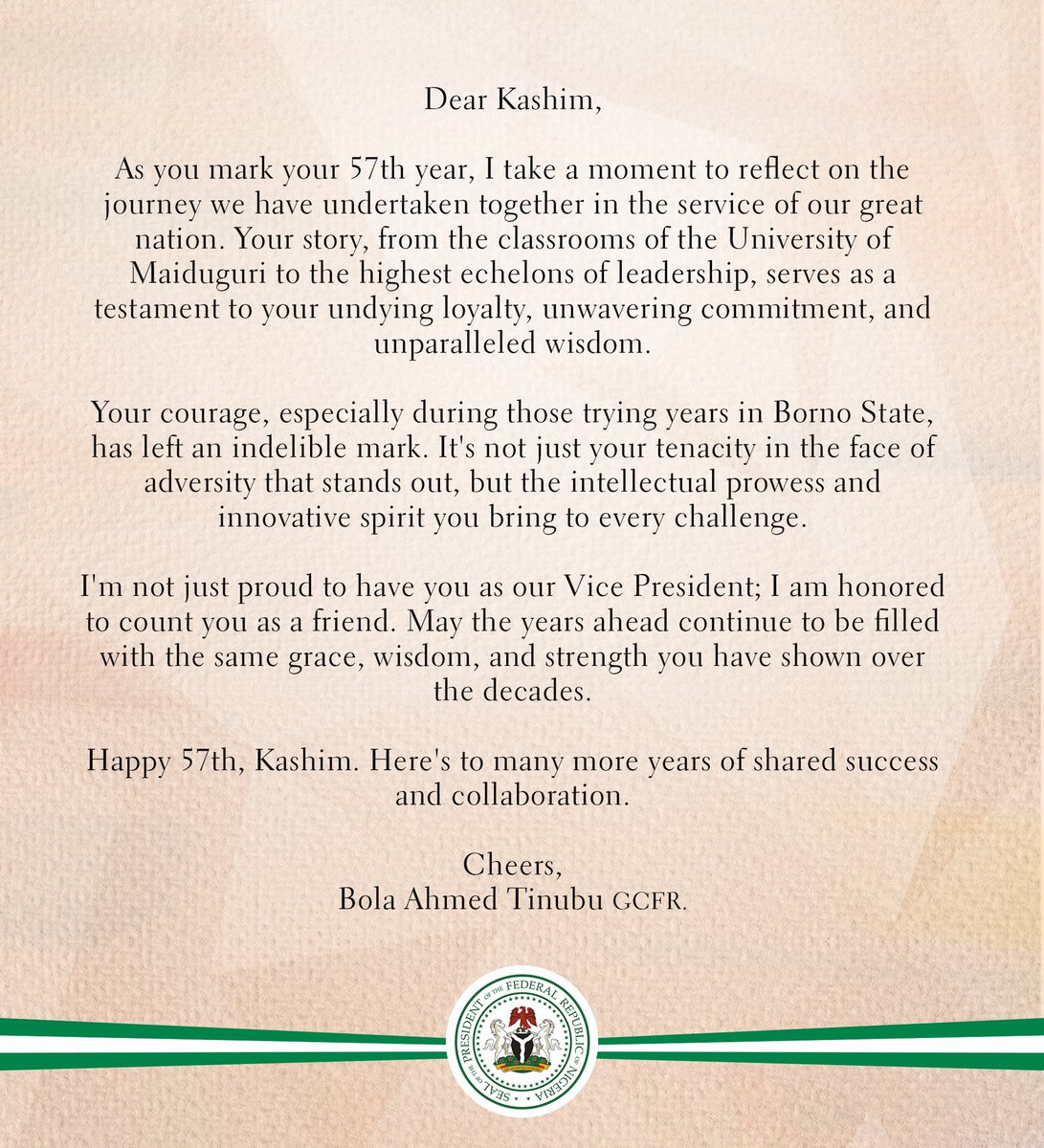 officialABAT's tweet image. Happy 57th, Kashim @KashimSM . Here's to many more years of shared success and collaboration.