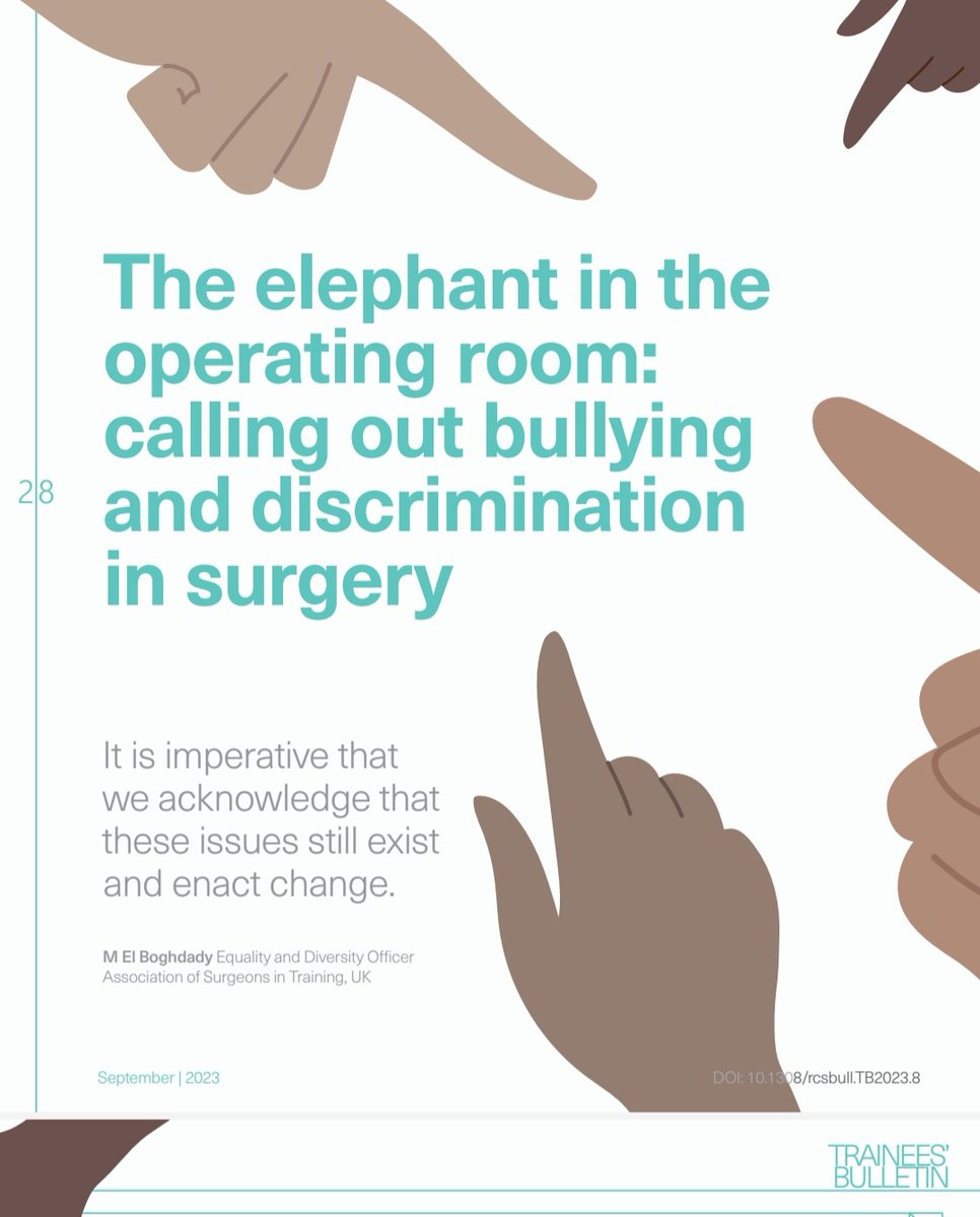 Michael El Boghdady (@elboghdadymike) on Twitter photo Thanks <a href="/rcsnews/">The Royal College of Surgeons of England</a> for giving me the opportunity to write about the elephant in the operating room. Thanks <a href="/asit/">asit</a> for the trust and support.
"It is imperative that we acknowledge that these issues still exist and enact change"
#WithYouThroughout
publishing.rcseng.ac.uk/doi/abs/10.130… Thanks <a href="/rcsnews/">The Royal College of Surgeons of England</a> for giving me the opportunity to write about the elephant in the operating room. Thanks <a href="/asit/">asit</a> for the trust and support.
"It is imperative that we acknowledge that these issues still exist and enact change"
#WithYouThroughout
publishing.rcseng.ac.uk/doi/abs/10.130…