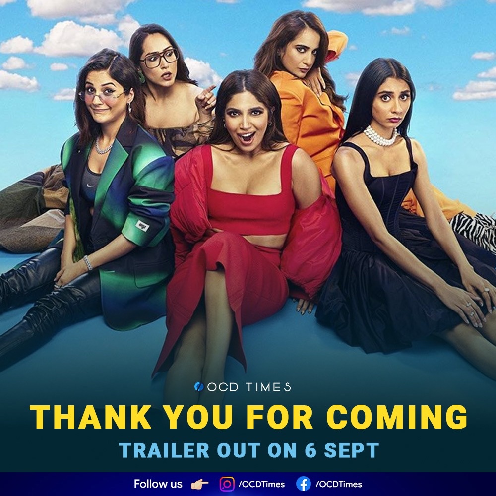 #ThankYouForComing is a coming-of-age comedy directed by #KaranBoolani (Selection Day series).
.
Worldwide theatrical release on 6 Oct 2023.
From the producers of #VeereDiWedding - #EktaaRKapoor and #RheaKapoor
.
Stars #BhumiPednekar, #ShehnaazGill, #DollySingh, #KushaKapila,
