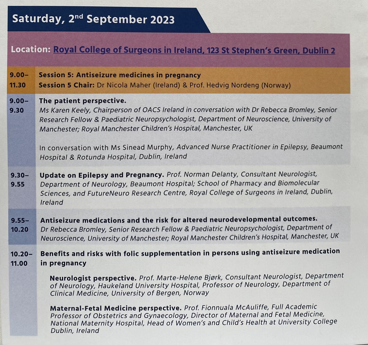 MedsInPregIRL's tweet photo. Full house for some exciting sessions with a focus on the safety of antiseizure medications in pregnancy. Everyone is super keen to hear the patient stories this morning. #MedsInPregnancy #ENTISDublin23 https://t.co/ES60hu4Pgo