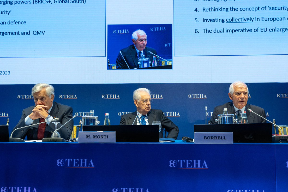 JosepBorrellF's tweet photo. Spoke this morning at #Cernobbio2023 on the future of EU foreign policy. Important to go beyond the crises of the day to shape our strategic future together.  @Ambrosetti_ https://t.co/SYDo79fXPK
