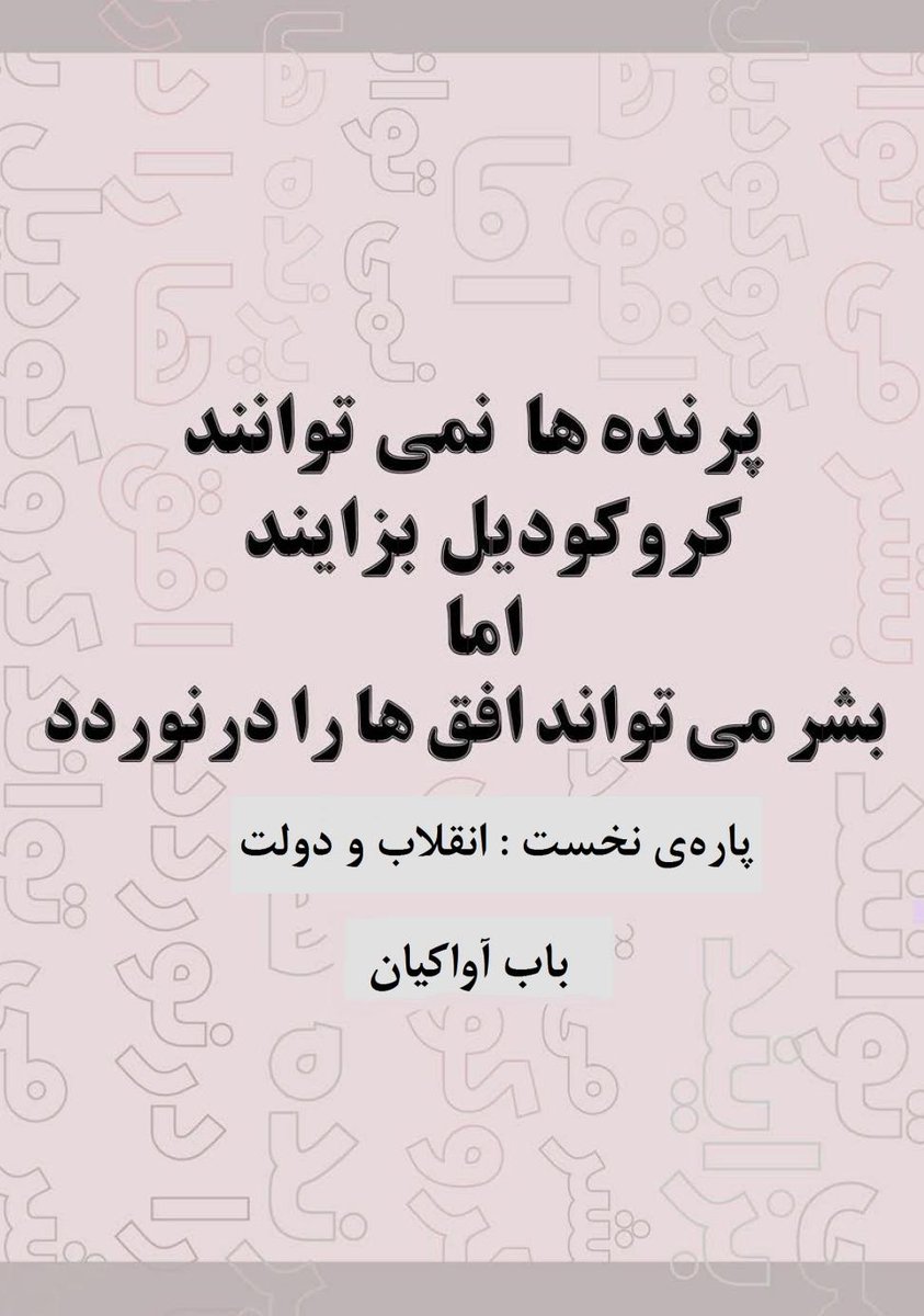اگر می‌خواهید جهان را به شكل اساسی تغییر دهید، بایستی انقلاب كنید و قدرت دولتی انقلابی مستقر کنید.

ص ۳۴_پرنده‌ها نمی‌توانند کروکودیل بزایند؛ اما بشر می‌تواند افق‌ها را درنوردد.
#نه_به_دو_پوسیده_بنیادگرایی_امپریالیسم
#زن_انقلاب_رهایی
