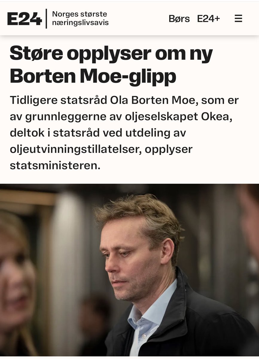 En ting er at Borten Moe tydeligvis driter i habilitet, men var det ingen av de andre statsrådene som sa «Eier ikke du et oljeselskap, Ola? Hva faen gjør du her nå?»