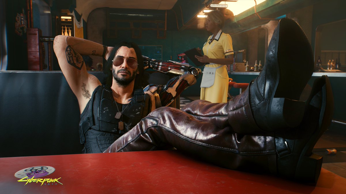 CyberpunkGame's tweet image. Wake the f*** up Samurai! Today, we wish a Happy Birthday to Keanu Reeves, Night City&apos;s coolest rockerboy! 😎🥳