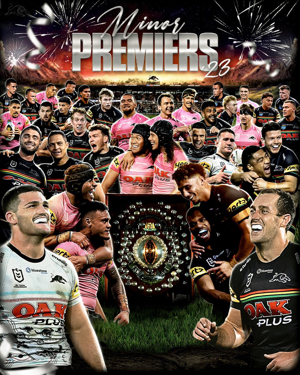 OFFICIAL 🙌🏽 The Panthers are your 2023 NRL Minor Premiers 🖤❤️💛💚

#pantherpride 🐾