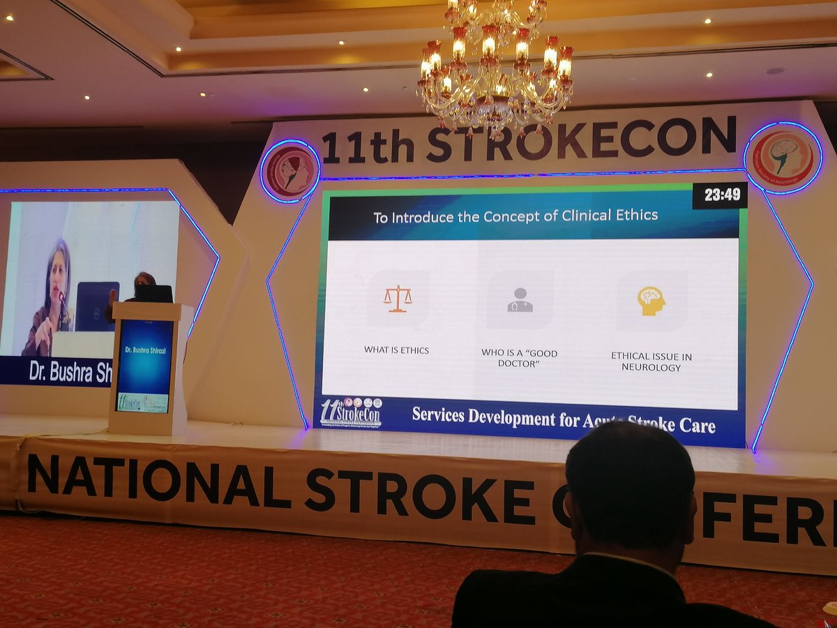 PakPsn's tweet image. Dr Bushra Shirazi taking about #EthicalIssues in acute #strokecare
@cbec_siut
#ClinicalEthics
#PracticalEthics during #11thStrokeCon by #PakistanStrokeSociety