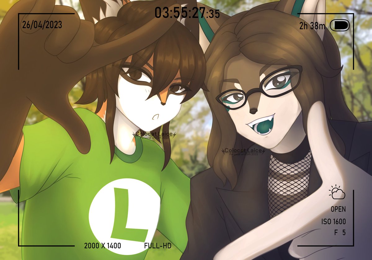 ColocatLaice's tweet photo. Selfieee!🦊🐺 https://t.co/q8idnIh0Go