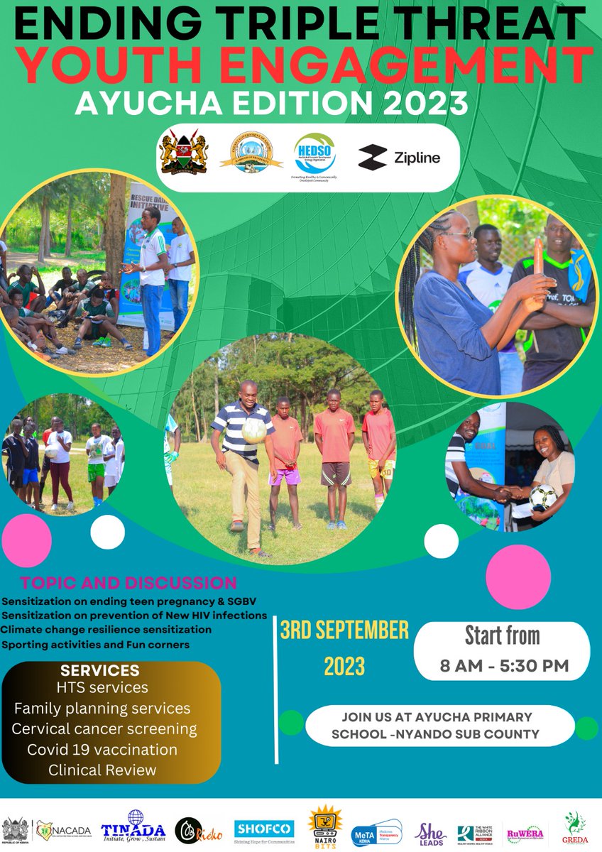 Community outreach is essential in addressing teen pregnancies, SGBV, and HIV among youth because it combines education, awareness, access to services, stigma reduction.Join us for the Ayucha edition of ending triple threats youth engagement. #EducateEradicate #HEDSOempowers