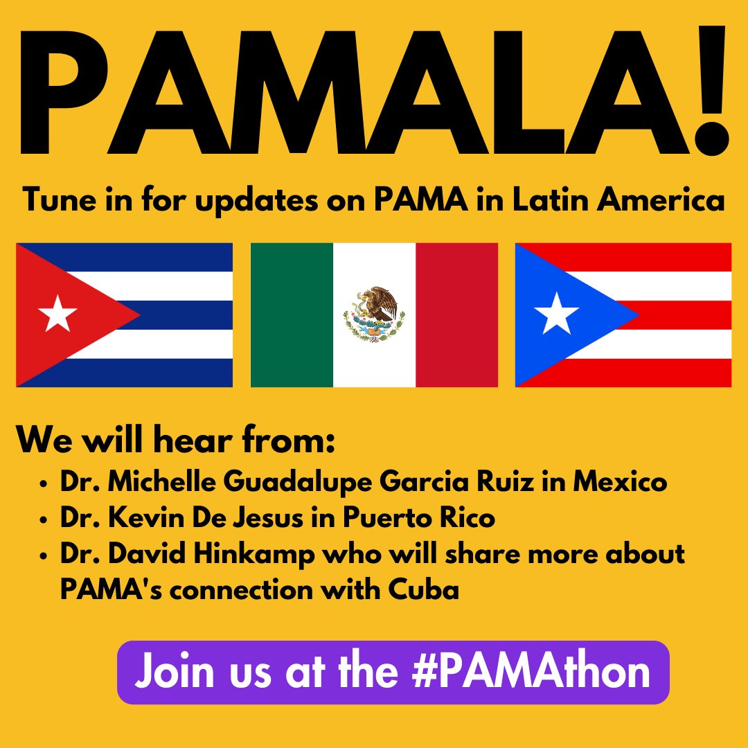 artsmed's tweet photo. PAMA has had a longstanding relationship with artists in Cuba; hear more about this exciting collaboration from Dr David Hinkamp aat, @drkevindejesus and Dr Michelle Garcia Ruiz at the #PAMAthon! https://t.co/NXPagTA0AU https://t.co/YdfdCLkRpO