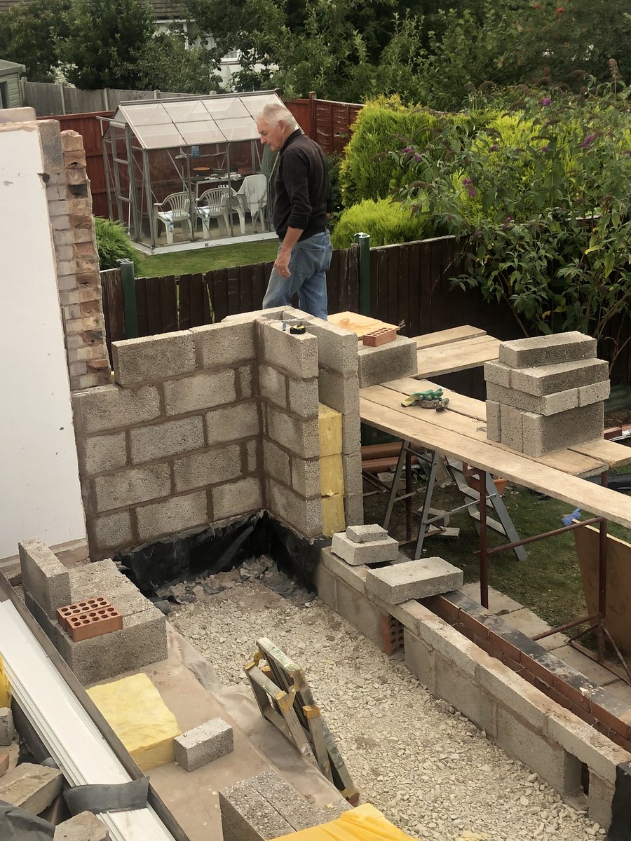 CountyCon's tweet photo. Been a hard couple of weeks but extension built and roofed https://t.co/zR8K60BikA