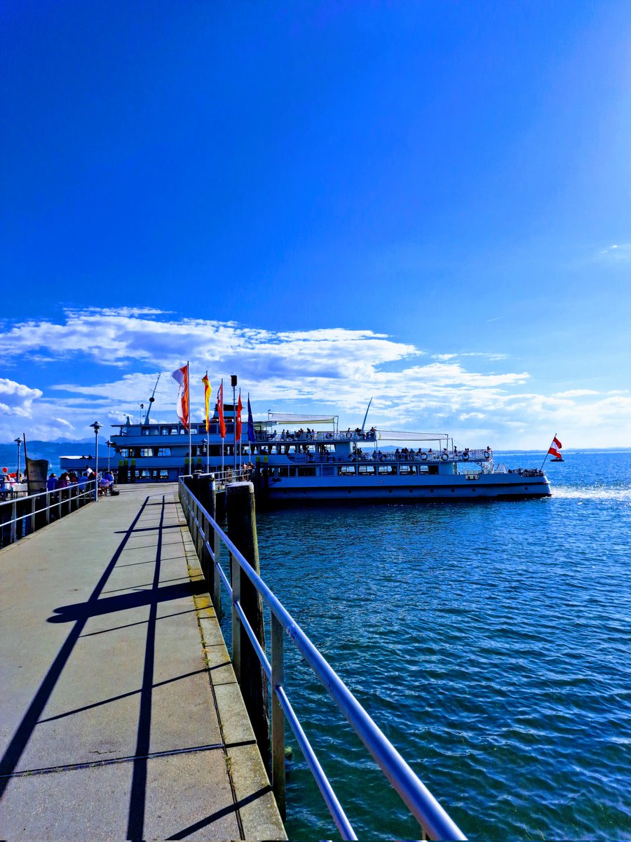 Beautiful view at Kressbronn Pier on the Lake of Constance in Germany #bodensee #lakeofconstance #Germany #view #Views #lake #see #beautiful #ship #schiff #kressbronn #FYP