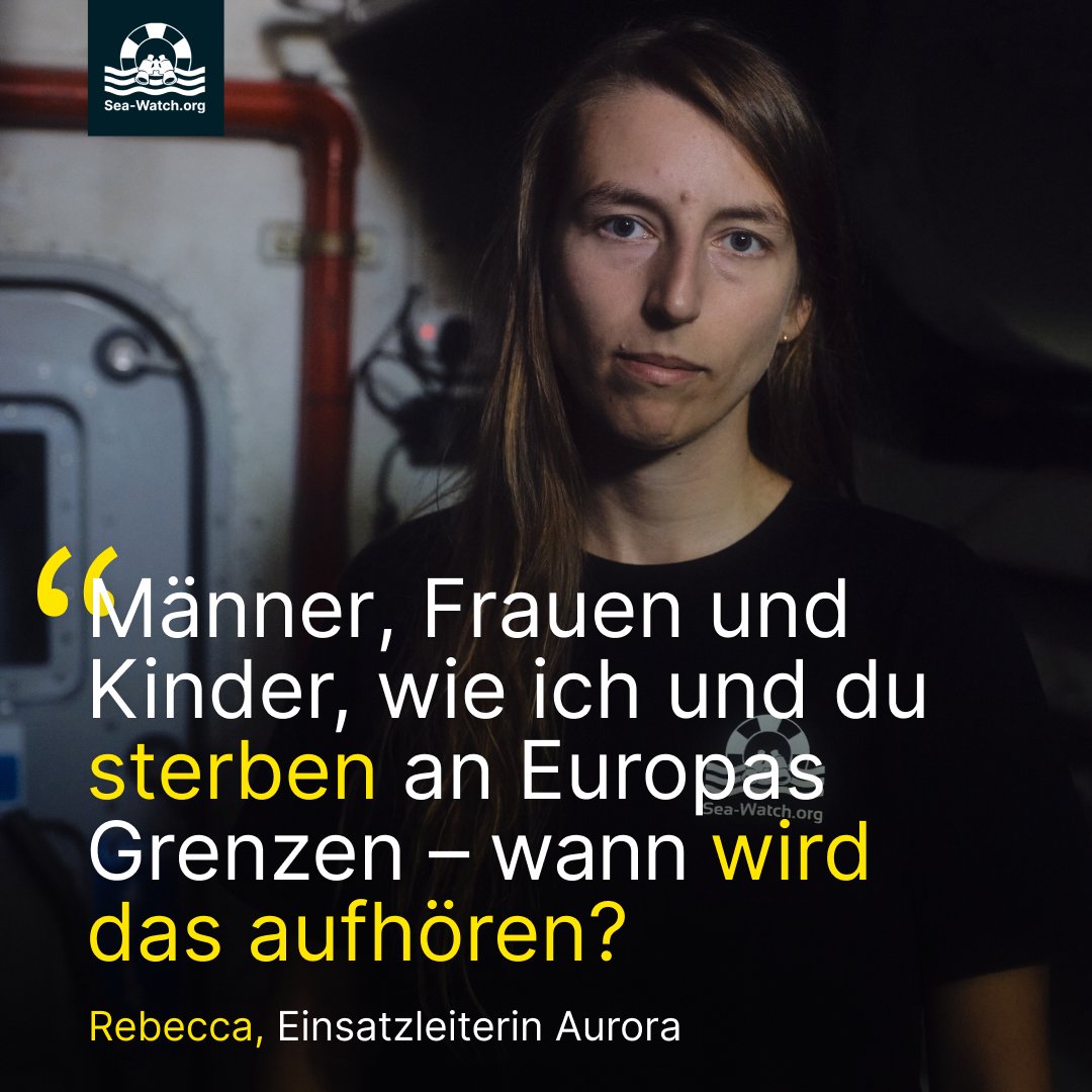 seawatchcrew's tweet photo. Das 🇮🇹 Dekret zur Seenotrettung, drängt darauf, Menschen ertrinken zu lassen. Die EU verfolgt einen rechtsgerichteten Kurs und die Europäische Kommission schweigt sträflich zu dieser tödlichen Politik der EU. Stoppt die Blockaden von Rettungsschiffen, um Leben zu retten, sofort! https://t.co/euXFRZhuAt