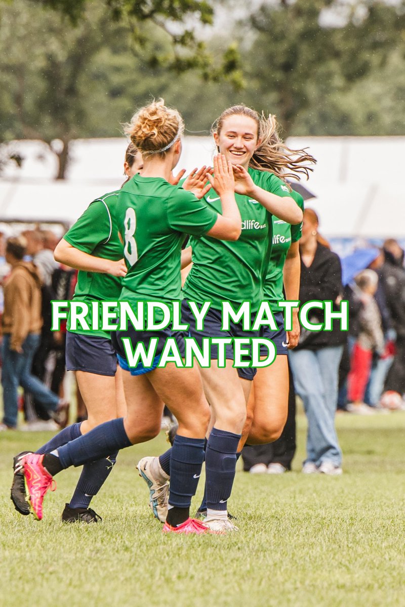 Our first team is looking for an opponent tomorrow, 2pm on a lovely grass pitch in Tolworth. Referee booked. Tier 5-7 or U18 JPL. Please DM us 💚 please RT