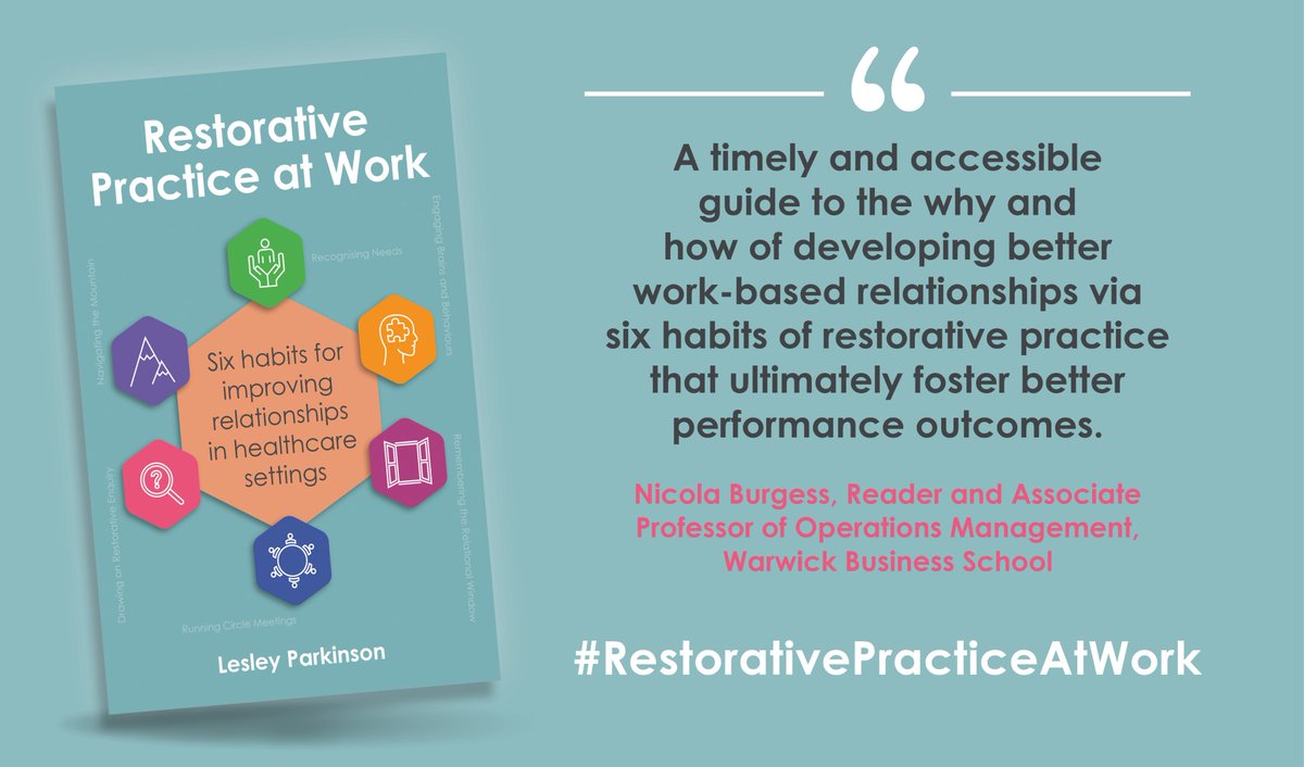 Lesley Parkinson 💙 (@re__thinking) on Twitter photo Relationships matter. The habits in this book can help to foster compassionate and inclusive workplace cultures. Please share your thoughts and insights #pna #ftsu Available here: crownhouse.co.uk/restorative-pr… <a href="/DrNicolaBurgess/">Dr Nicola Burgess</a> <a href="/HelenBevan/">Helen Bevan</a> <a href="/AmyCEdmondson/">Amy Edmondson</a> <a href="/BreneBrown/">Brené Brown</a> Relationships matter. The habits in this book can help to foster compassionate and inclusive workplace cultures. Please share your thoughts and insights #pna #ftsu Available here: crownhouse.co.uk/restorative-pr… <a href="/DrNicolaBurgess/">Dr Nicola Burgess</a> <a href="/HelenBevan/">Helen Bevan</a> <a href="/AmyCEdmondson/">Amy Edmondson</a> <a href="/BreneBrown/">Brené Brown</a>