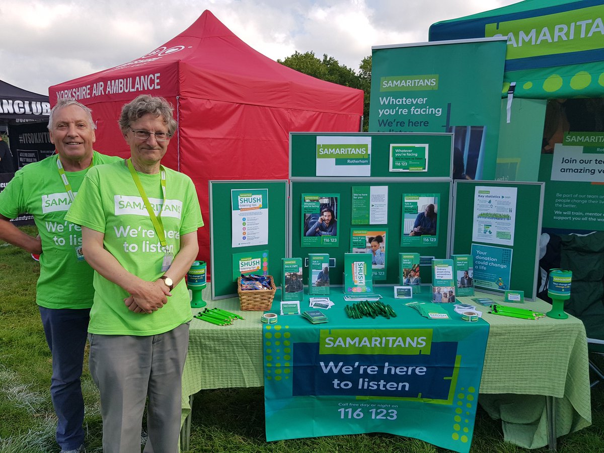 SamaritansR's tweet photo. All ready at Rotherham Show today- come and have a chat. https://t.co/wgtNrzxpIm
