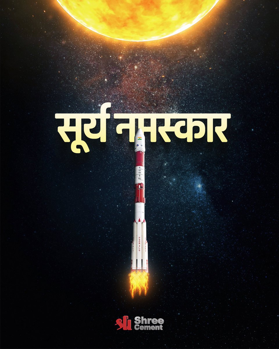 shreecementltd's tweet photo. HISTORIC moment for the nation as India successfully launches its maiden solar mission Aditya-L1

Shree Cement congratulates ISRO for its concrete efforts to build a name for our nation!

#AdityaL1  #ISRO https://t.co/CvVJDrqg96